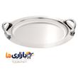 سینی پذیرایی گرد استیل بدون پایه کد 304