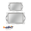 سینی پذیرایی استیل کد 5102 SH بزرگ و کوچک