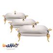 سوفله استیل طرح رویال دسته طلایی (3 سایز) کد 207SG