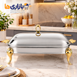 سوفله استیل طرح رویال دسته طلایی (3 سایز) کد 207SG