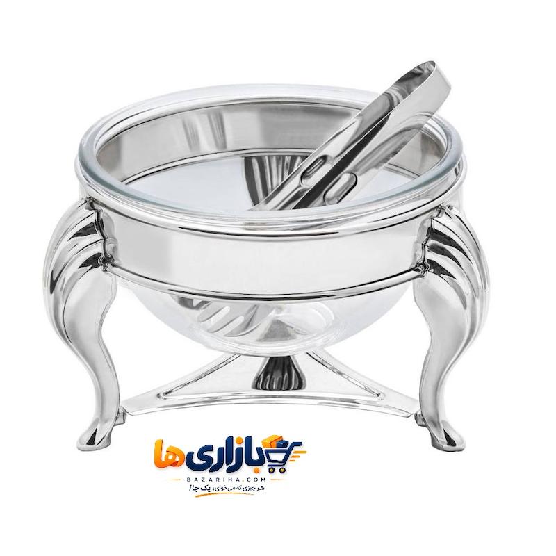 سوفله سالاد خوری استیل طرح رویال دسته کروم کد 437 SH