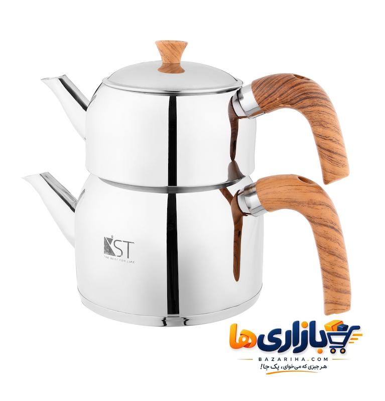 کتری و قوری استیل لوله دار KST کد 1085