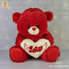 عروسک پولیشی خرس ولنتاین قلب سفید