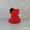 عروسک خرس قرمز ولنتاین 15 سانتیمتری