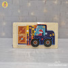 پازل چوبی ماشین های سنگین 10 تکه