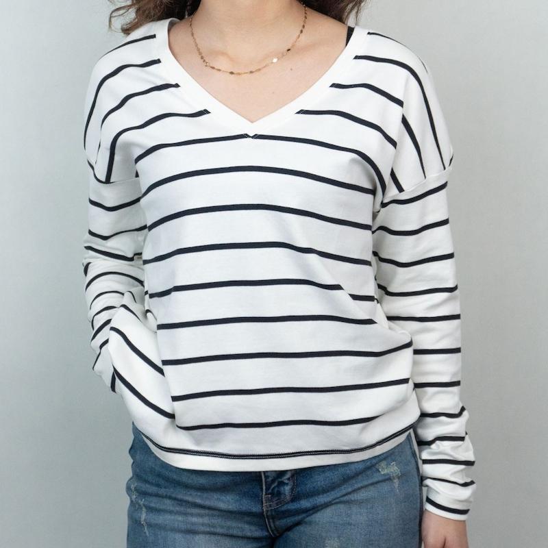 بلیز راه راه آستین بلند