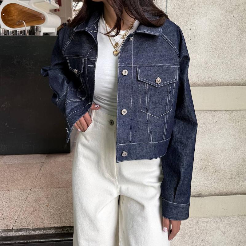 کت جین سرمه ای