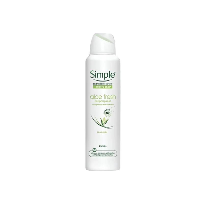 اسپری دئودورانت ضد تعریق سیمپل مدل ALOE FRESH بدون بو و الکل