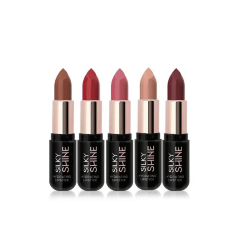 رژ لب مرطوب‌کننده و براق گلدن رز مدل Silky Shine
