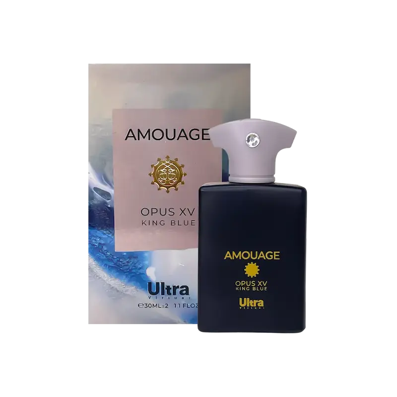 ادوپرفیوم مینیاتوری اولترا ویرچوآل Ultra مدل آمواج اوپوس 15 کینگ بلو Amouage Opus XV King Blue حجم 30 میلی لیتر