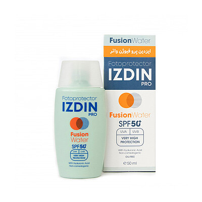 کرم ضد آفتاب فیوژن واتر ایزدین پرو بی رنگ SPF50