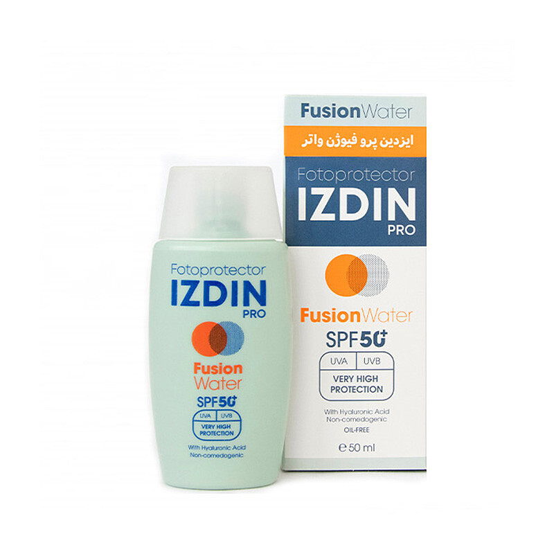 کرم ضد آفتاب فیوژن واتر ایزدین پرو بی رنگ SPF50