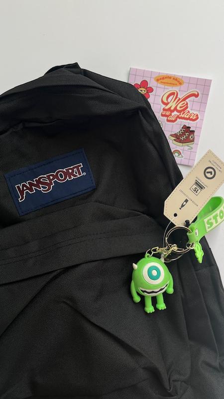 Jansport superbreak + کوله جان اسپرت مشکی 