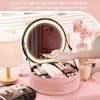 کیف لوازم آرایش با آینه چراغ دار گرین لاین Green Lion Makeup Organizer Pro  Travel Makeup Bag With Led Mirror, 3 Colors Modes Adjustable Brightness, Portable Cosmetic Organizer With Adjustable Dividers