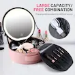 کیف لوازم آرایش با آینه چراغ دار گرین لاین Green Lion Makeup Organizer Pro  Travel Makeup Bag With Led Mirror, 3 Colors Modes Adjustable Brightness, Portable Cosmetic Organizer With Adjustable Dividers