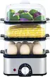 تخم مرغ پز 3 طبقه  بخارپز سبزیجات گرین Green 3-Tier Egg Cooker  Vegetable Steamer