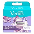 تیغ یدک 4 عددی ژیلت مدل ونوس کامفورت گلاید بریز 3 لبه Gillette Venus Comfortglide Breeze