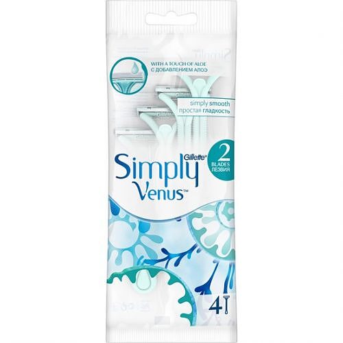 تیغ اصلاح ژیلت 4 عددی مدل simply venus 