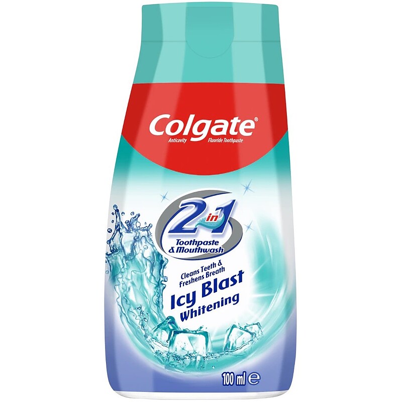 خمیردندان 2 در 1 سفیدکننده و خنک کننده کلگیت Colgate Icy Blast حجم 100 میلی لیتر