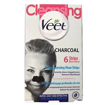 چسب‌ پاک کننده بینی ویت Veet مدل Charcoal بسته 6 عددی