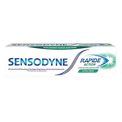 خمیر دندان سنسوداین راپید اکشن اکسترافرش مدل RAPID ACTION SENSODYNE با حجم 75 میلی گرم