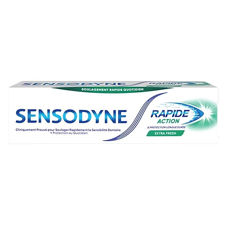 خمیر دندان سنسوداین راپید اکشن اکسترافرش مدل RAPID ACTION SENSODYNE با حجم 75 میلی گرم