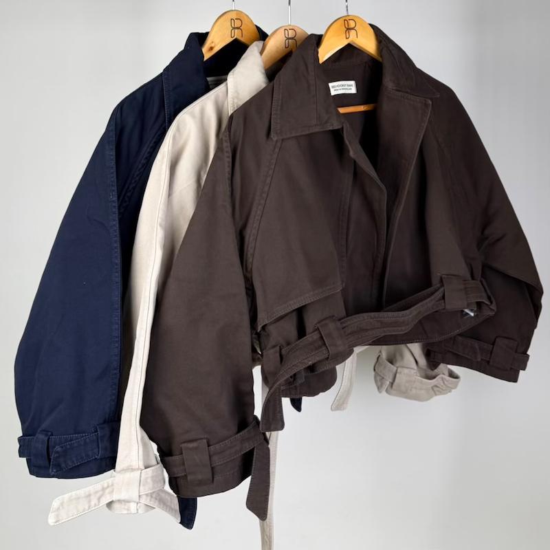 ترنچ کت کتان مدل کلوین