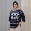 تیشرت باکسی راه راه NYC
