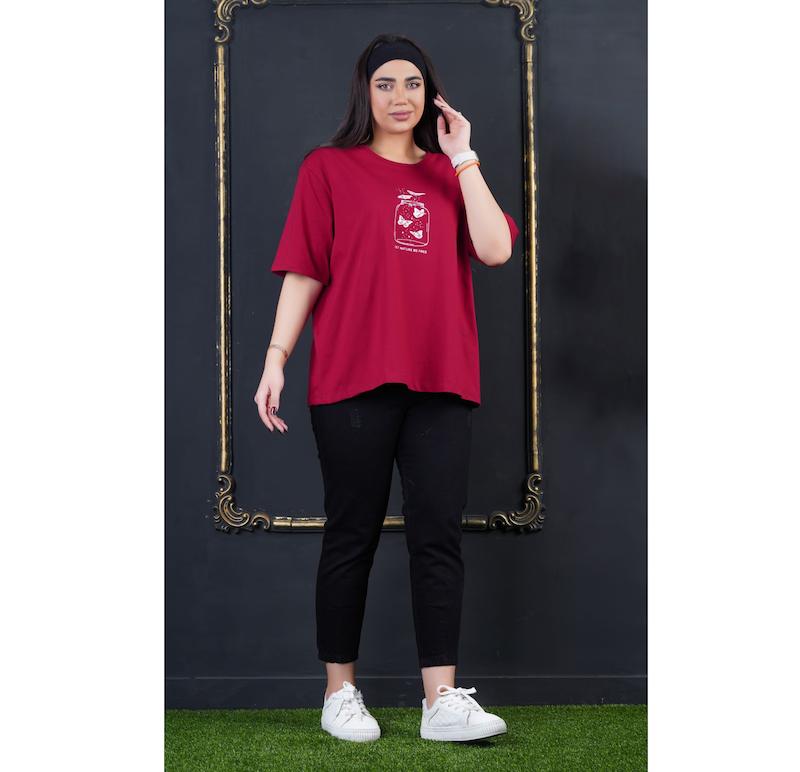 تیشرت سایز 6xl طرح پروانه 