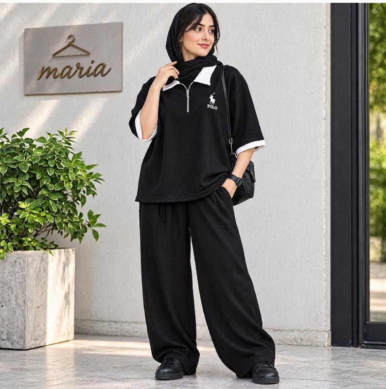 ست پولوشرت شلوار زنانه