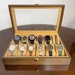 جعبه ساعت چوبی مدل W109 | با ظرفیت ۱۲ عدد ساعت