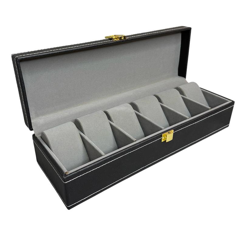 جعبه ساعت چرمی مدل W101 | با ظرفیت ۶ عدد ساعت