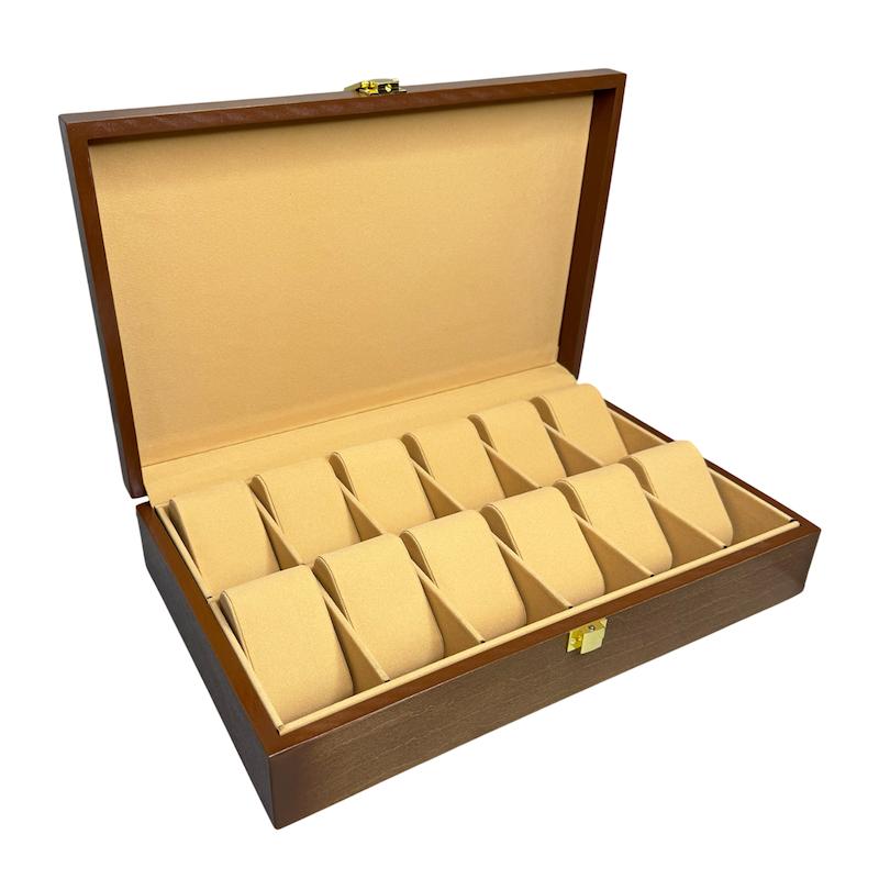 جعبه ساعت چوبی مدل W110 | با ظرفیت ۱۲ عدد ساعت