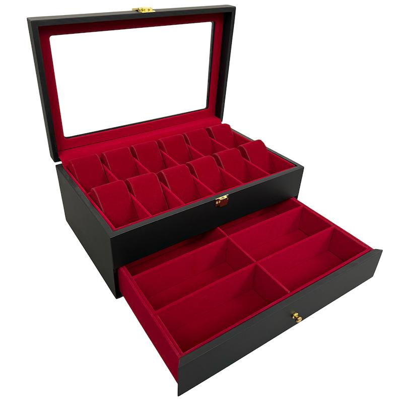 جعبه ساعت و عینک مدل WG106 | با ظرفیت ۱۲ ساعت و ۶ عینک