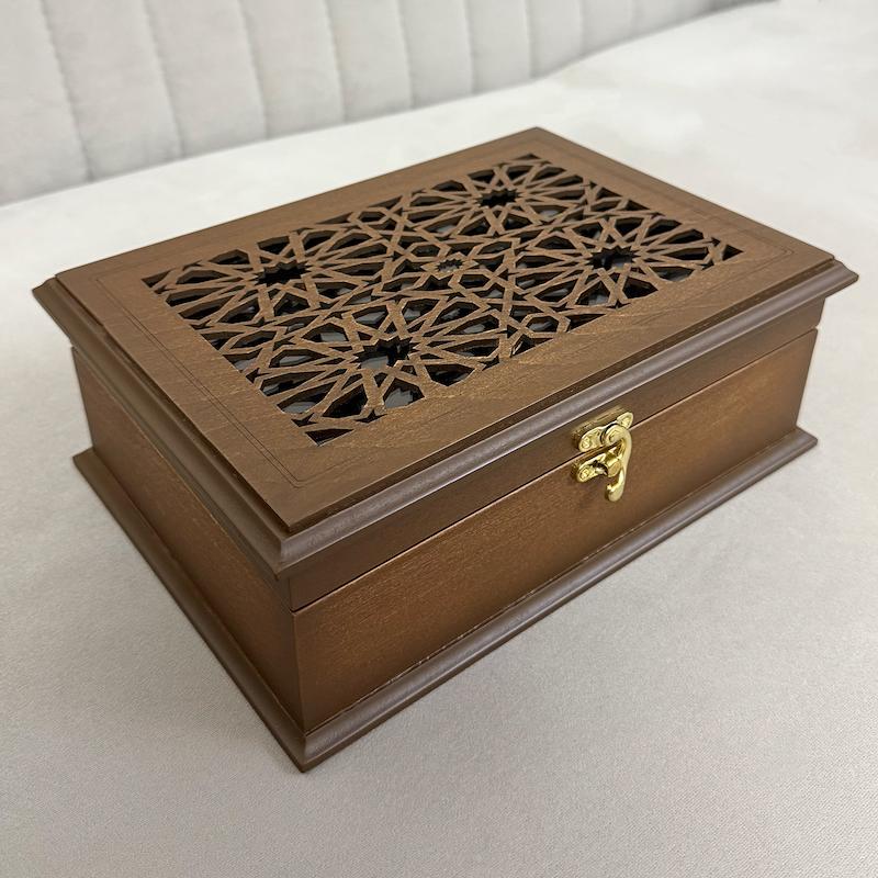 جعبه پذیرایی چوبی مدل S102 | مخصوص چای و دمنوش