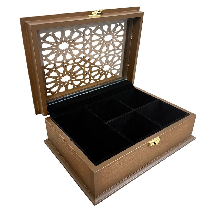 جعبه پذیرایی چوبی مدل S102 | مخصوص چای و دمنوش