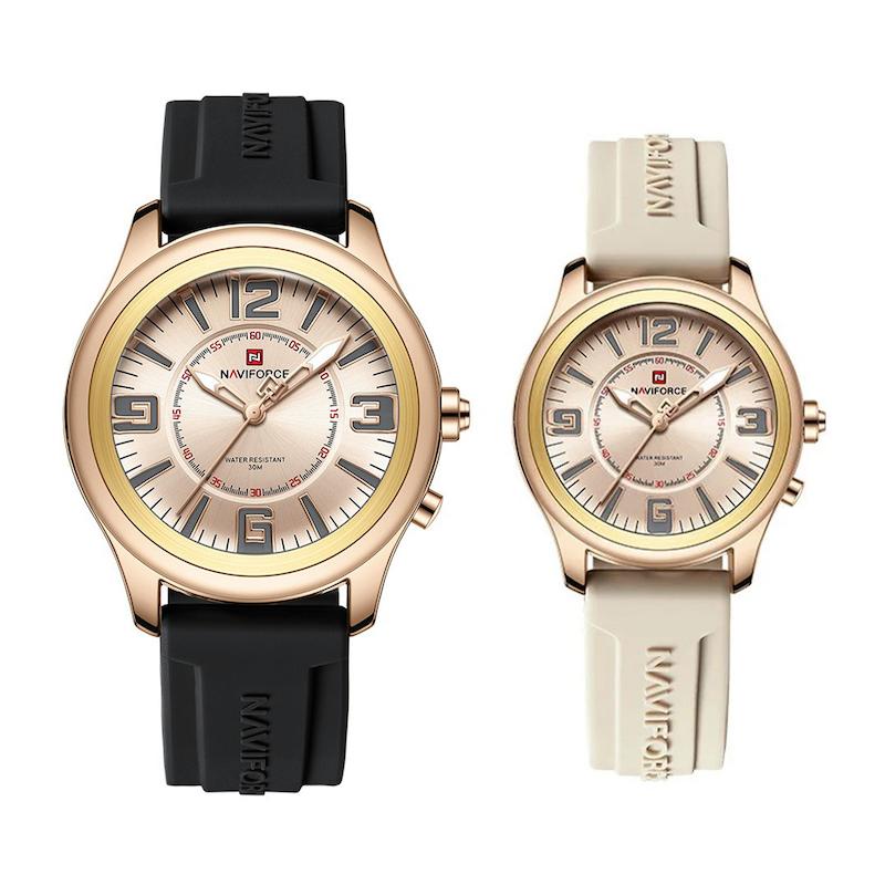 ست ساعت مچی عقربه‌ای زنانه و مردانه نیوی فورس مدل nf9256