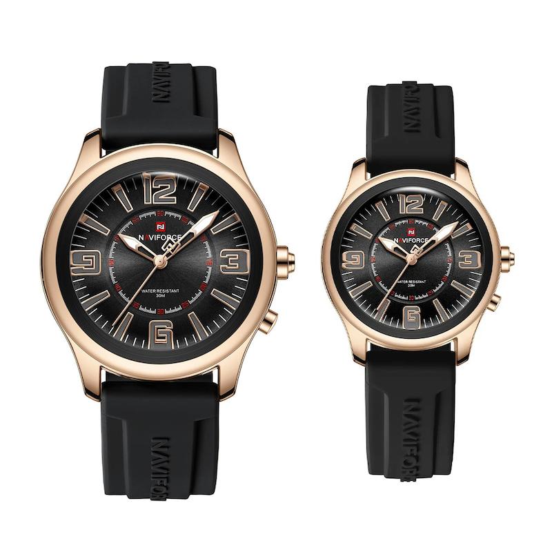 ست ساعت مچی عقربه‌ای زنانه و مردانه نیوی فورس مدل nf9256