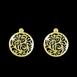 گوشواره طلا مدل دایره اسلیمی کد GA11569