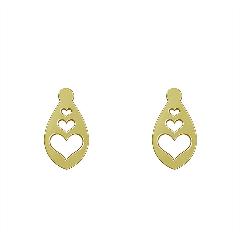 گوشواره طلا مدل قلب کد GA12381