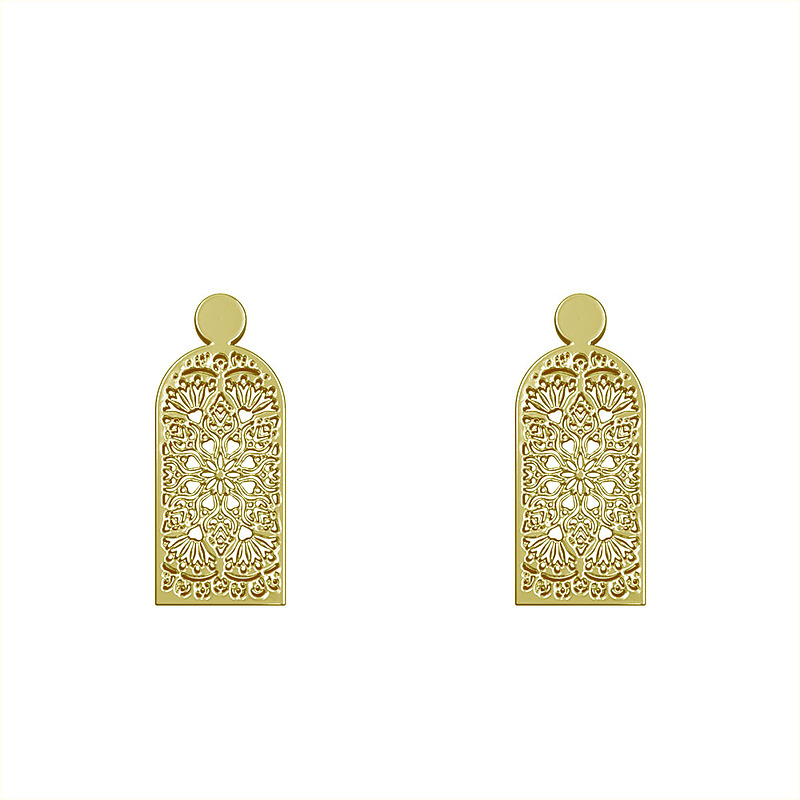 گوشواره طلا مدل هندسی کد GA14231