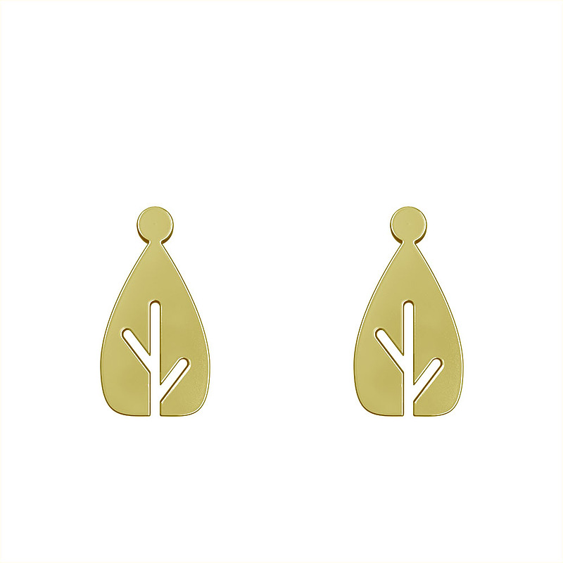 گوشواره طلا مدل برگ کد GA15955
