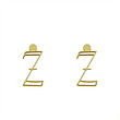 گوشواره طلا مدل حرف Z کد GA16964