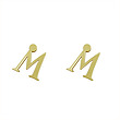 گوشواره طلا مدل حرف M کد GA17055