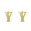 گوشواره طلا مدل حرف Y کد GA17171