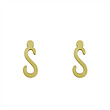 گوشواره طلا مدل حرف S کد GA17191