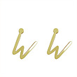 گوشواره طلا مدل حرف W کد GA17195