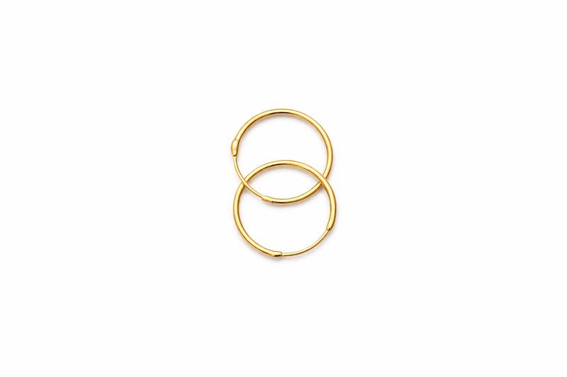 گوشواره زنانه طلا ۱۸ عیار گوشواره حلقه ای گالری شاهکارتیم