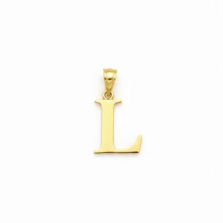 آویز طلا ۱۸ عیار حرف L گالری شمش طلا
