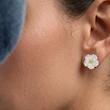 گوشواره زنانه طلا ۱۸ عیار گوشواره لی لی صدفی گالری طلای دانژه